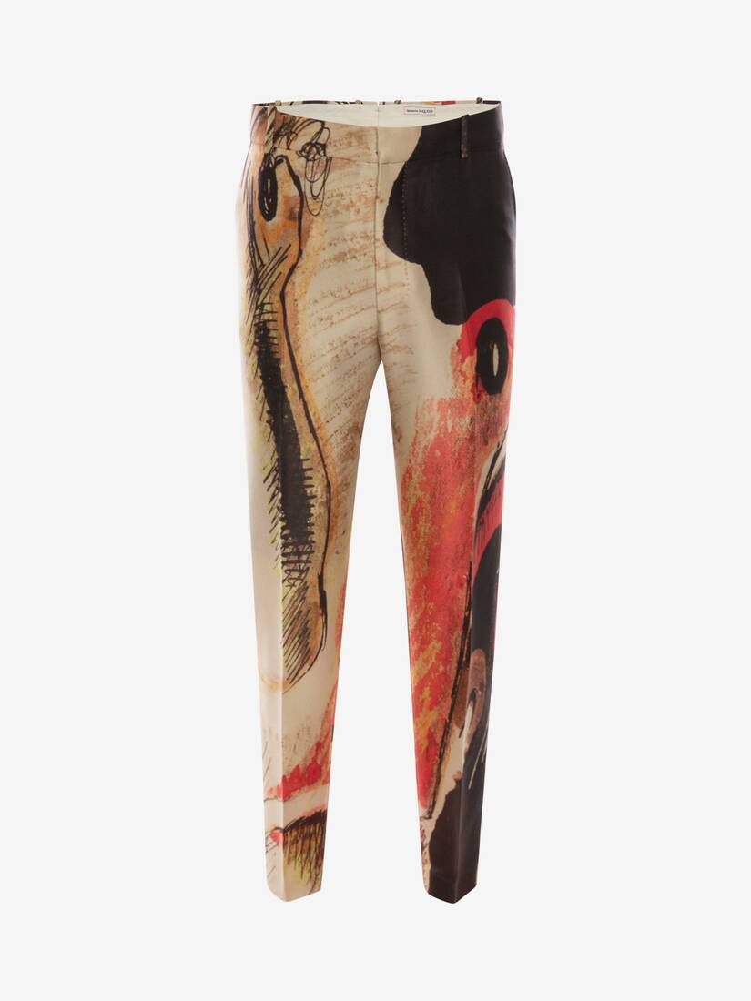 Pantalones Alexander McQueen Henry Moore Printed Hombre - Rojos/Multicolor - Mexico 056-GCKNPE